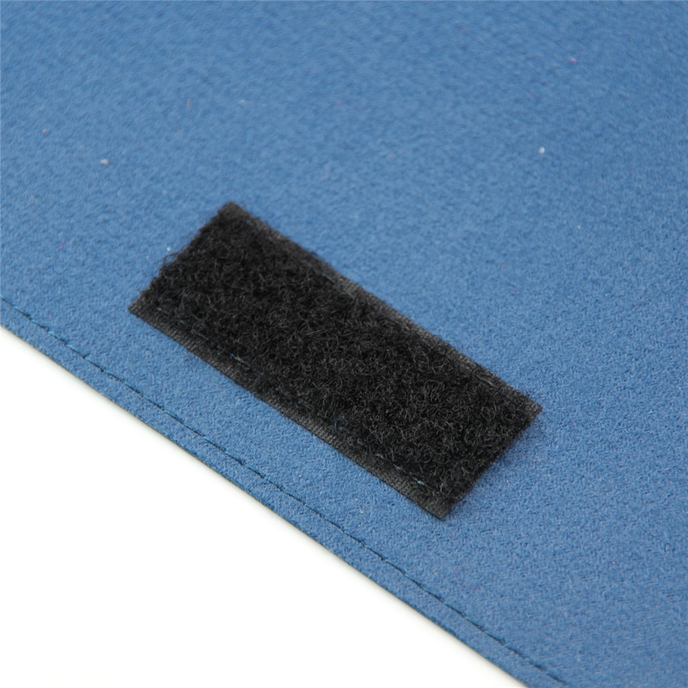 13.5 inch Notebook Waterproof Protection Sleeve Bag PU Leather Vertical Carrying Pouch Laptop Stand - Blue-7