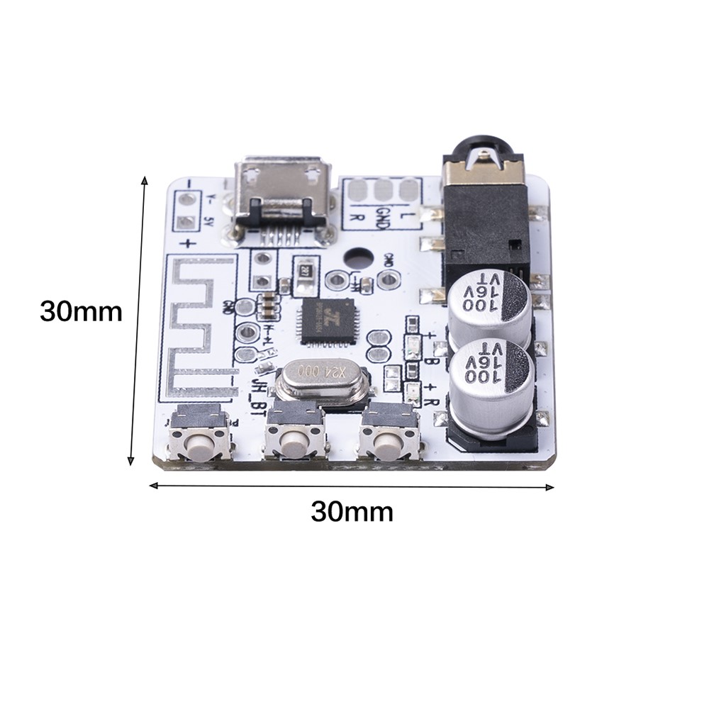 6966 Bluetooth 5.0 Audio Receiver Module 3.7-5V Wireless Stereo Music Decoding Amplifier Board - Black-12