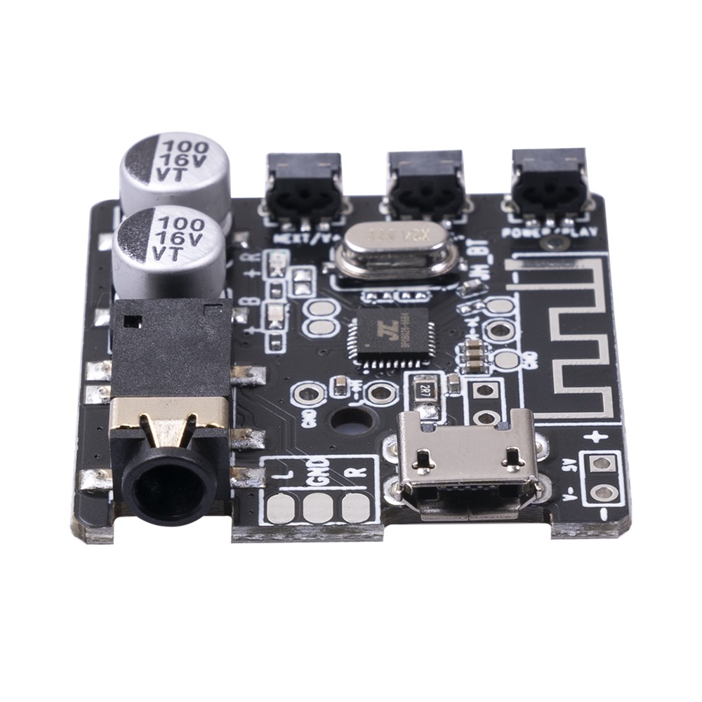 6966 Bluetooth 5.0 Audio Receiver Module 3.7-5V Wireless Stereo Music Decoding Amplifier Board - Black-3