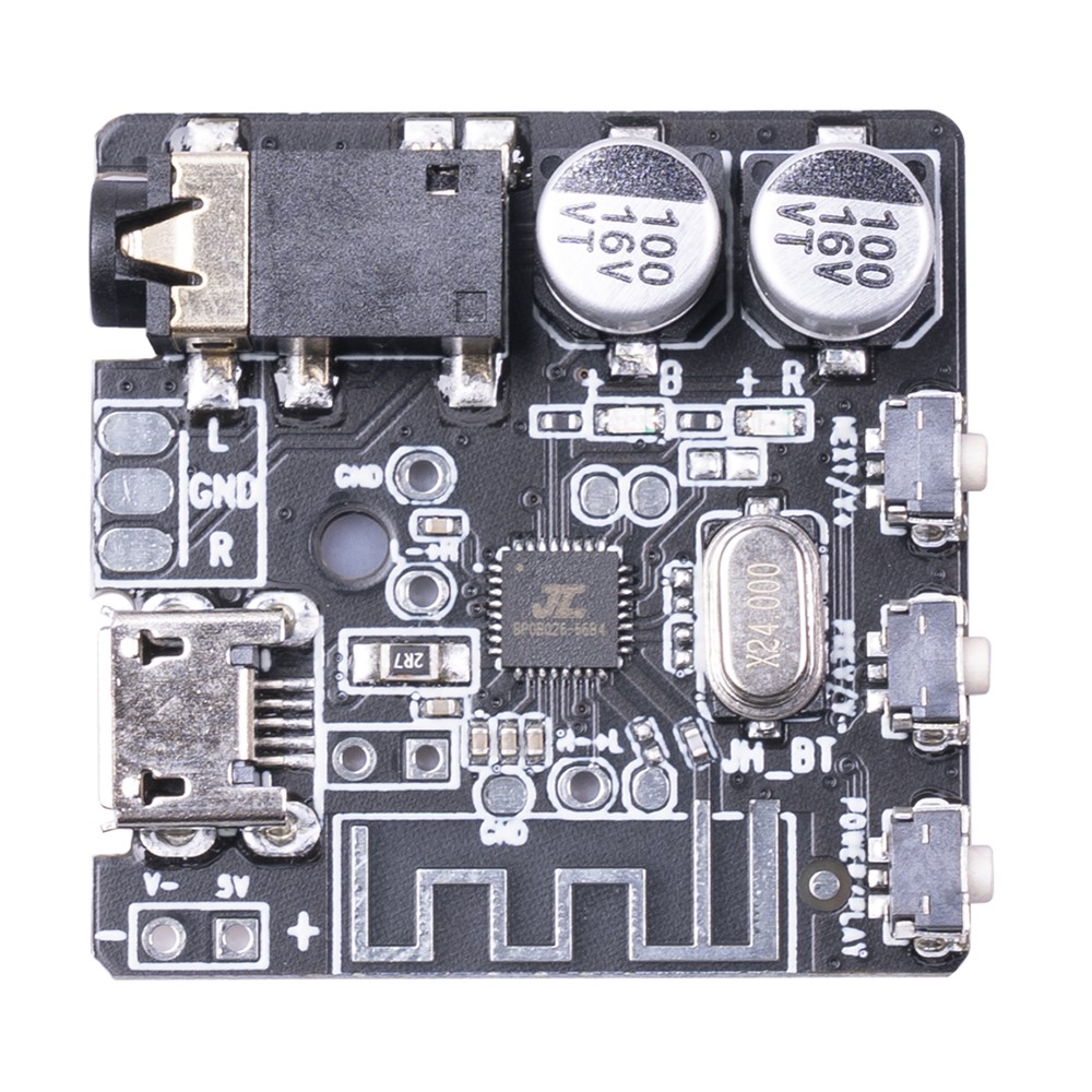 6966 Bluetooth 5.0 Audio Receiver Module 3.7-5V Wireless Stereo Music Decoding Amplifier Board - Black-4