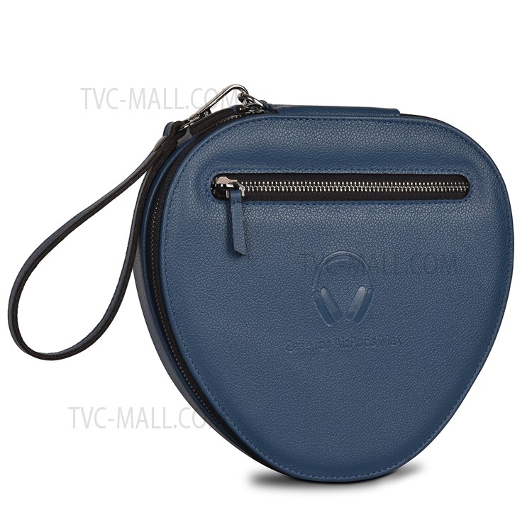 WIWU Protective Leather Shell Travel Carrying Bag Headphone Storage Box Compact Design Storage Accessories for AirPods Max - Blue-1