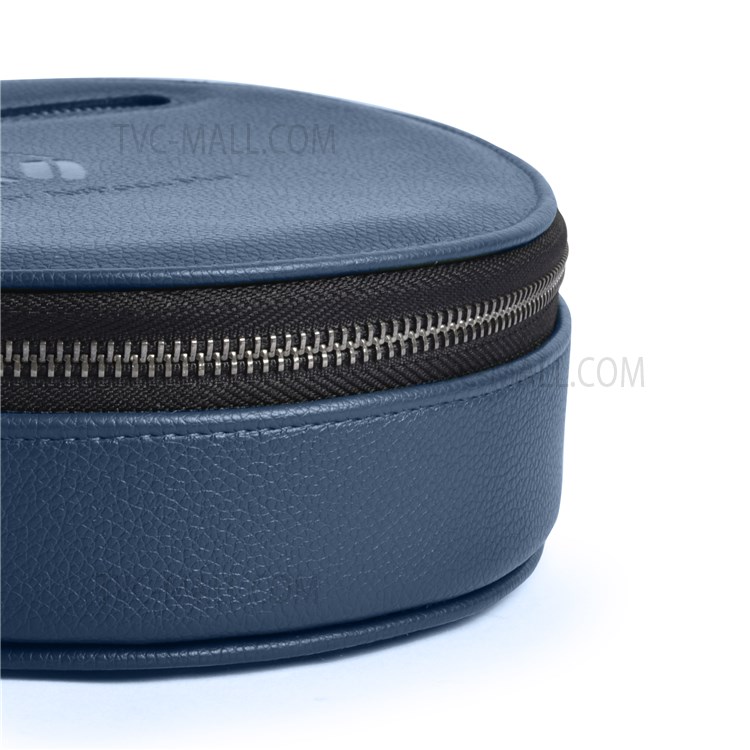 WIWU Protective Leather Shell Travel Carrying Bag Headphone Storage Box Compact Design Storage Accessories for AirPods Max - Blue-6