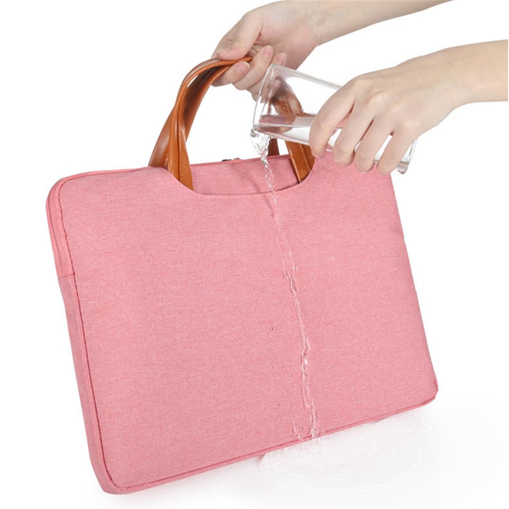 Oxford Cloth Laptop Protective Sleeve Handbag Soft Liner Notebook Carrying Bag for 13.3-inch Laptop - Pink-3