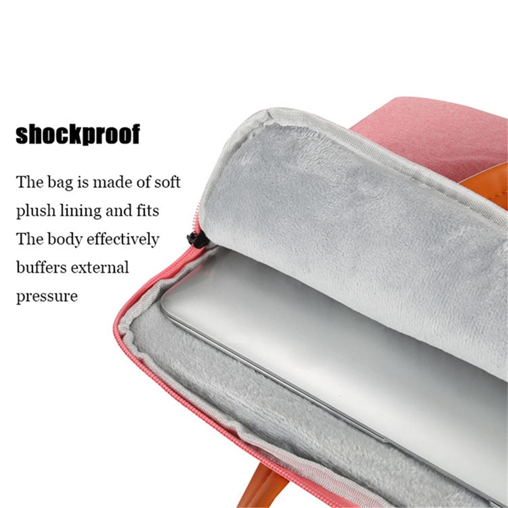 Oxford Cloth Laptop Protective Sleeve Handbag Soft Liner Notebook Carrying Bag for 13.3-inch Laptop - Pink-6