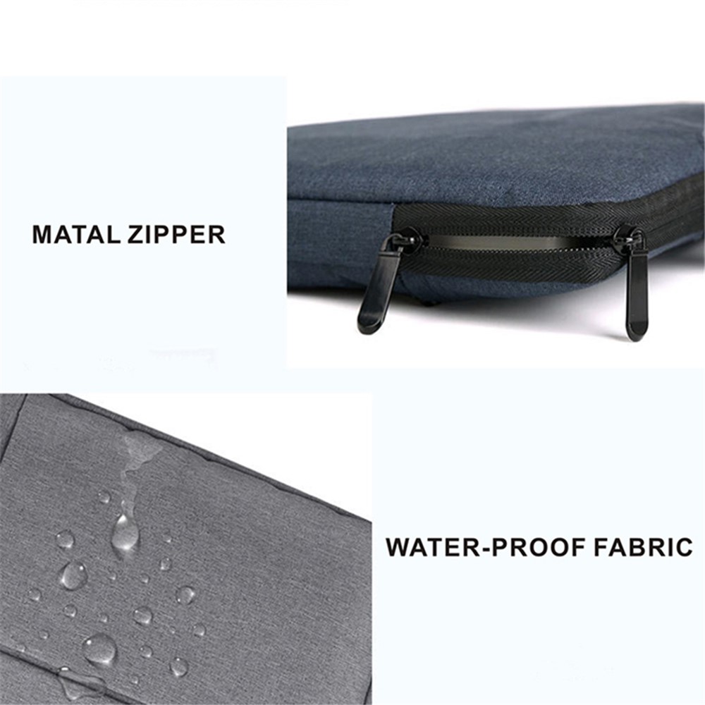 13.3-inch Laptop Sleeve Case Waterproof Oxford Cloth Handheld Carrying Bag Notebook Handbag - Black-5