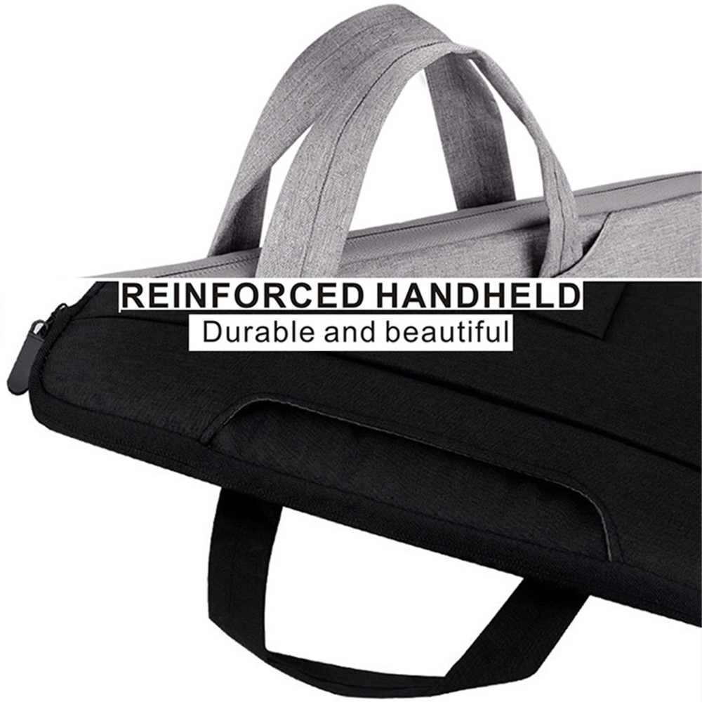 14-inch Laptop Waterproof Oxford Cloth Zipper Carrying Bag Notebook Protective Sleeve Handbag - Black-3