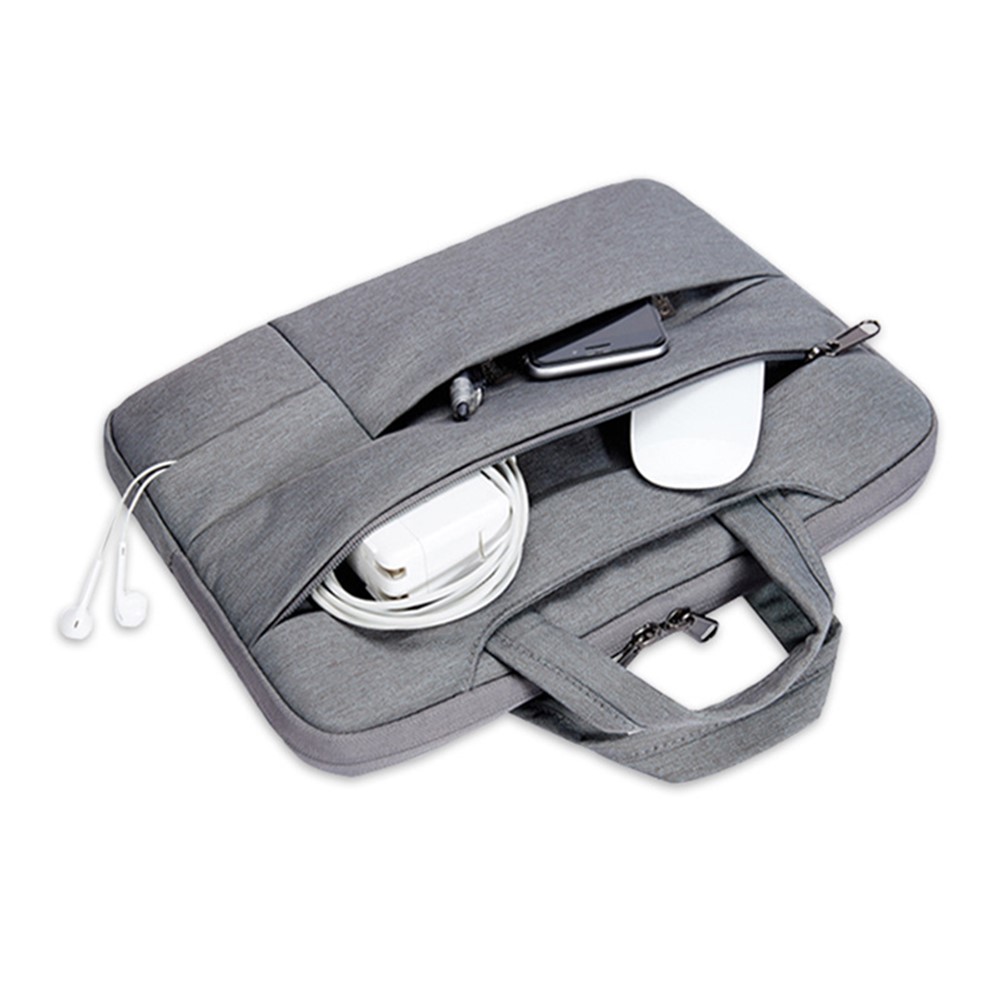 14-inch Laptop Waterproof Oxford Cloth Zipper Carrying Bag Notebook Protective Sleeve Handbag - Black-8