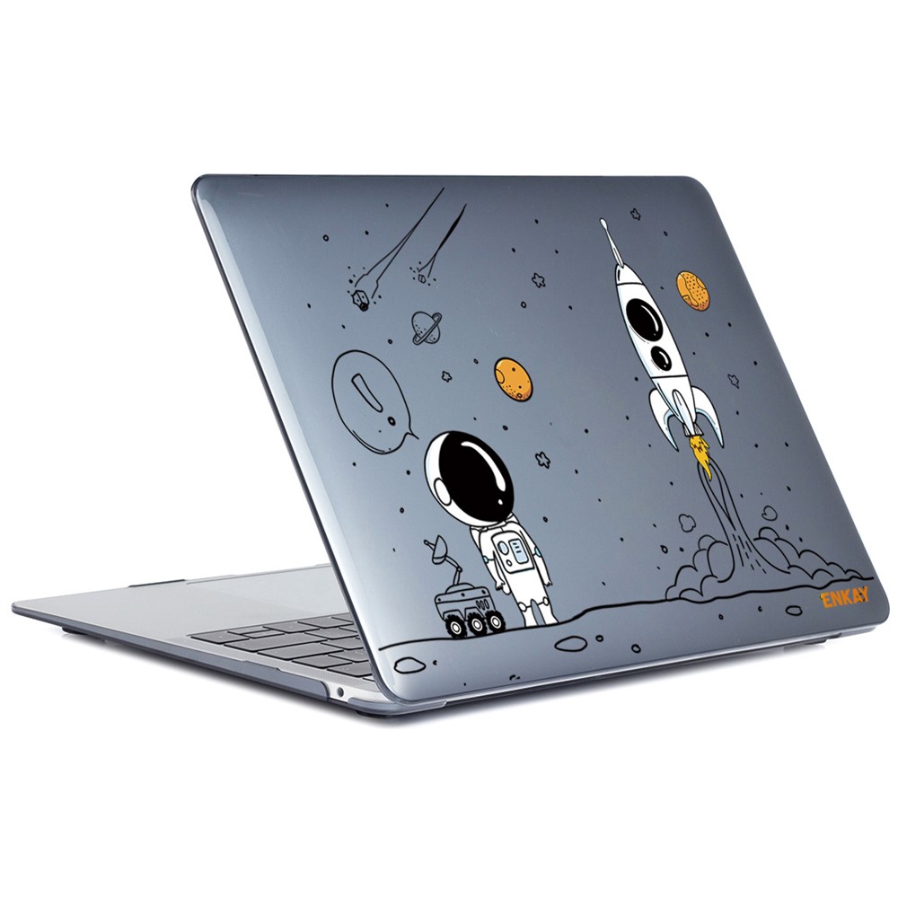 ENKAY Cute Pattern Design Laptop Practical Hard Protective Case Polycarbonate Notebook Shell Cover for MacBook Pro 13.3'' A2251/A2289/A2338 - Astronaut No.1-2