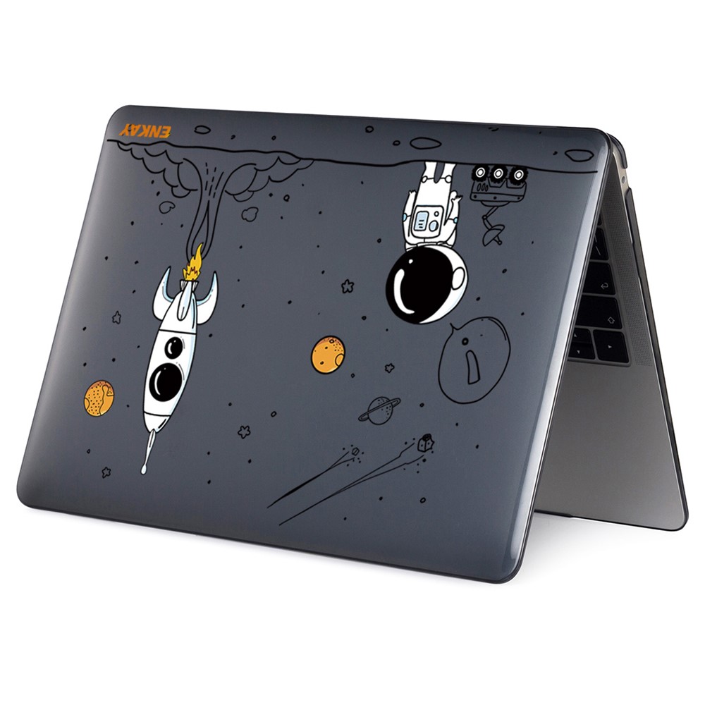 ENKAY Cute Pattern Design Laptop Practical Hard Protective Case Polycarbonate Notebook Shell Cover for MacBook Pro 13.3'' A2251/A2289/A2338 - Astronaut No.1-3