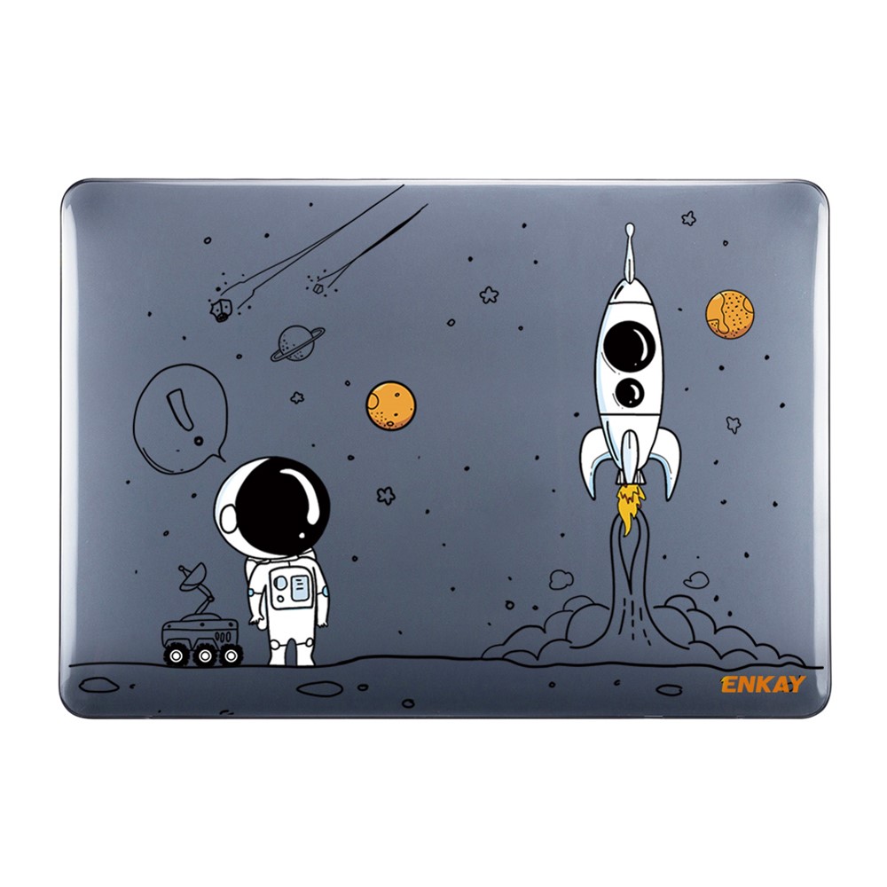ENKAY Cute Pattern Design Laptop Practical Hard Protective Case Polycarbonate Notebook Shell Cover for MacBook Pro 13.3'' A2251/A2289/A2338 - Astronaut No.1-6