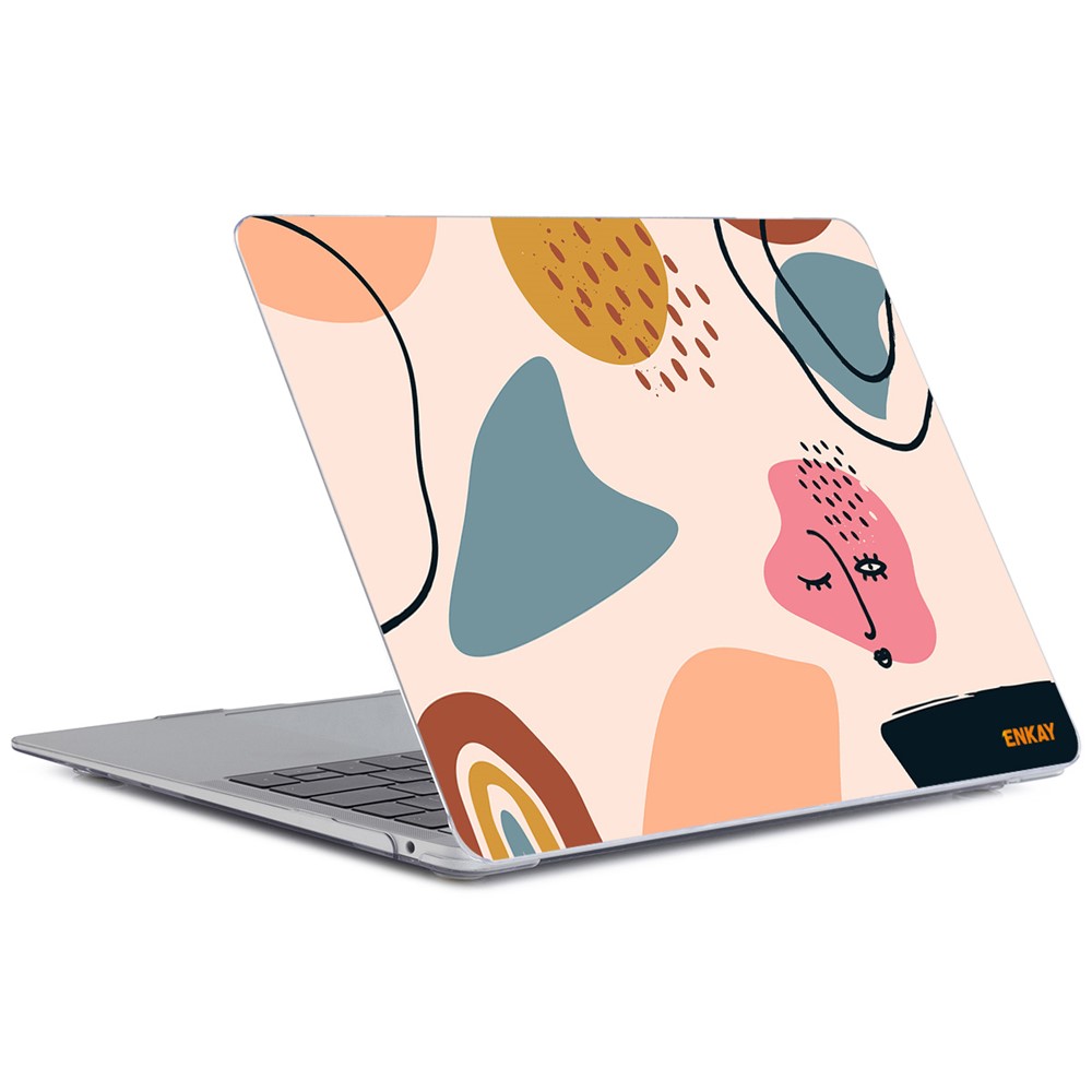 ENKAY Geometry Series Crystal Clear Hard PC Laptop Case Polycarbonate Notebook Protective Cover for MacBook Pro 15.4'' A1707/A1990 - Geometry No.7-2