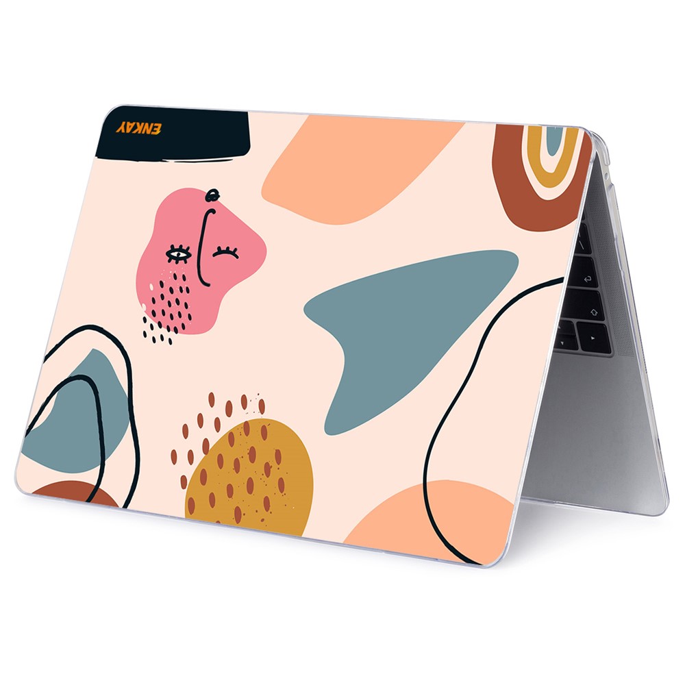 ENKAY Geometry Series Crystal Clear Hard PC Laptop Case Polycarbonate Notebook Protective Cover for MacBook Pro 15.4'' A1707/A1990 - Geometry No.7-5