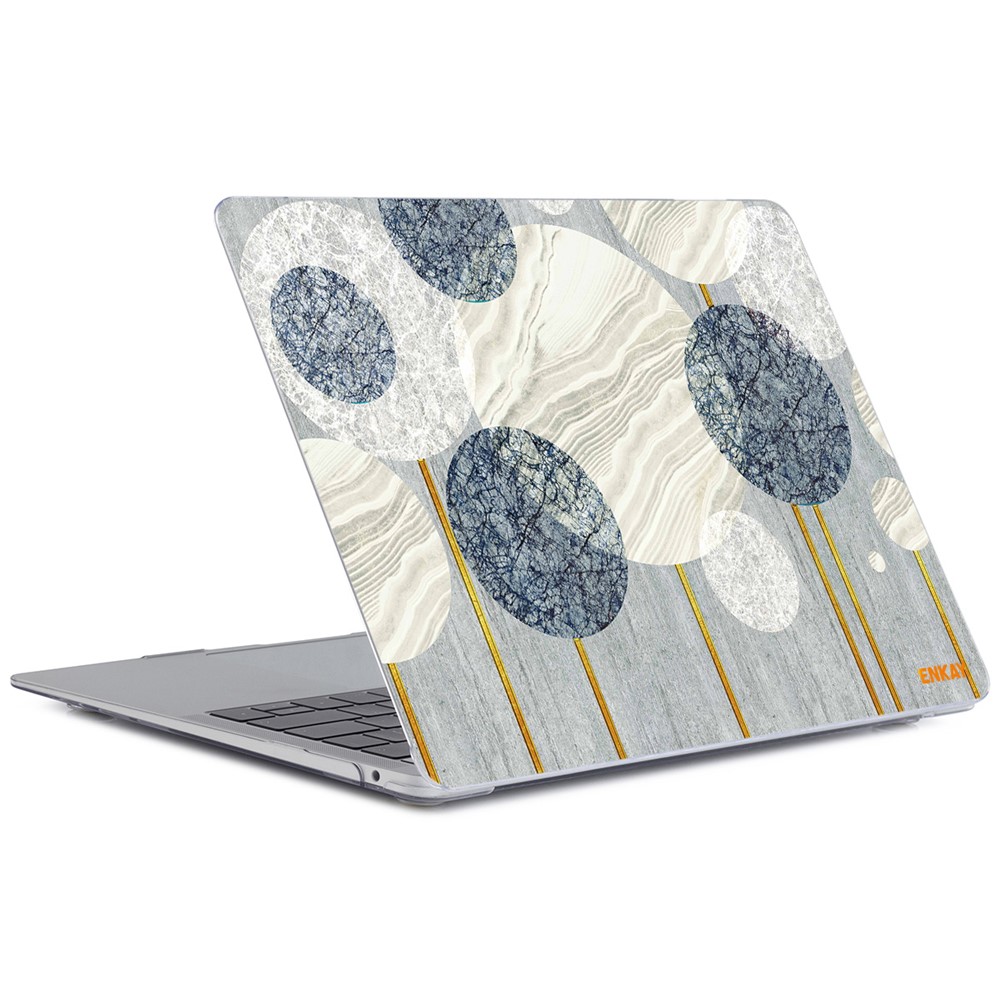 ENKAY Geometry Series Polycarbonate Laptop Case Transparent Hard PC Protective Notebook Cover for MacBook Pro 16.1'' A2141 - Geometry No.2-2