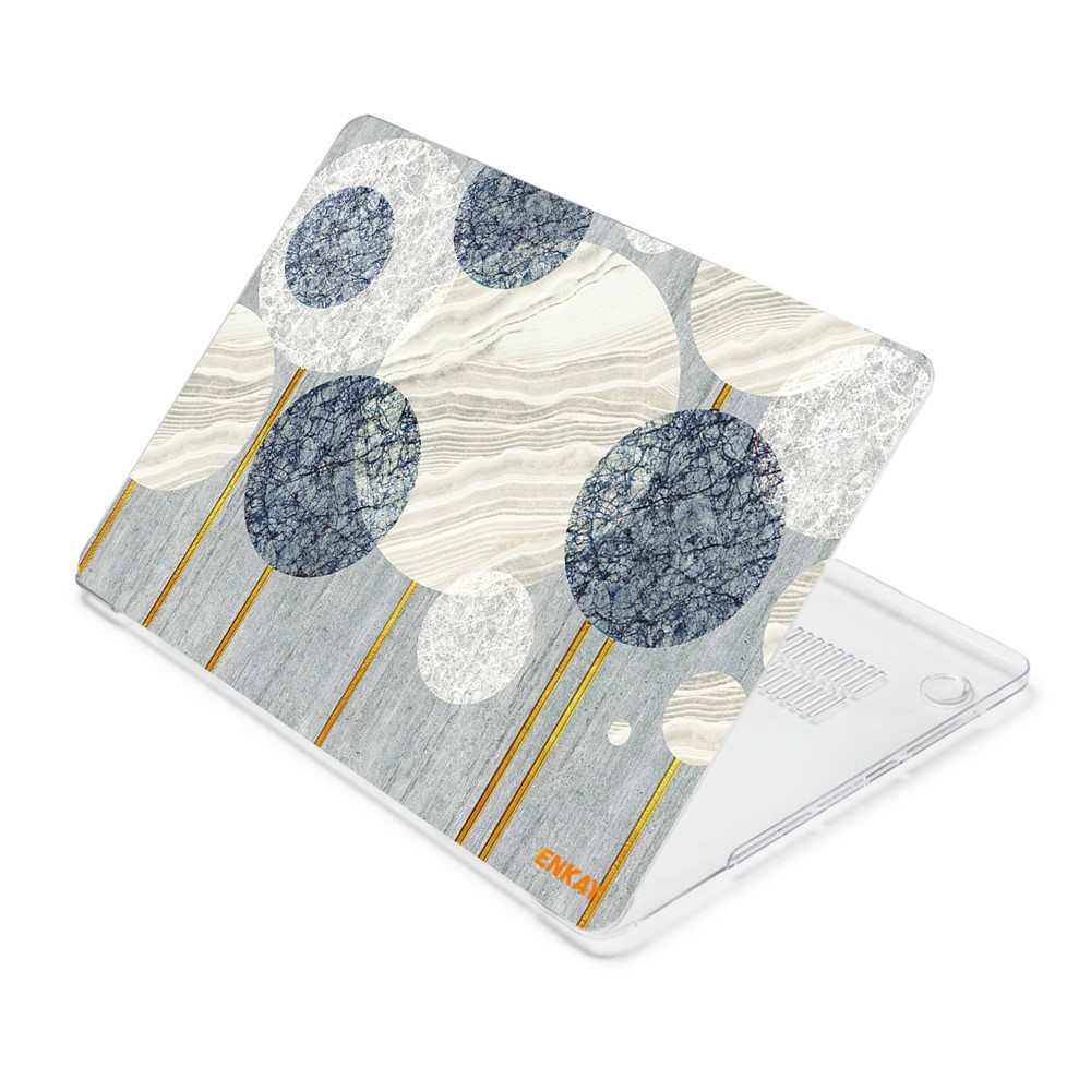 ENKAY Geometry Series Polycarbonate Laptop Case Transparent Hard PC Protective Notebook Cover for MacBook Pro 16.1'' A2141 - Geometry No.2-4