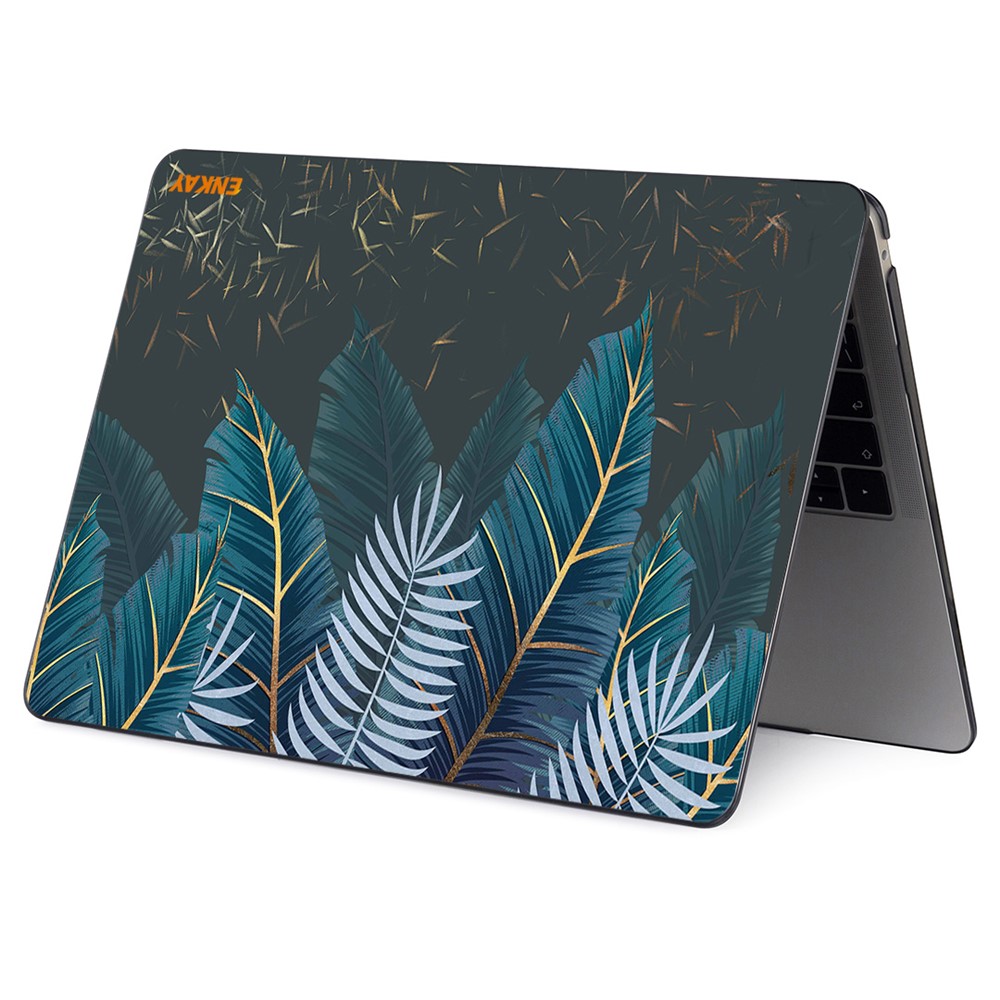 ENKAY Fashionable Shockproof Natural Pattern Laptop Protector Hard PC Case Notebook Cover for MacBook Air 13.3-inch A1932 (2018) - Palm Frond-3