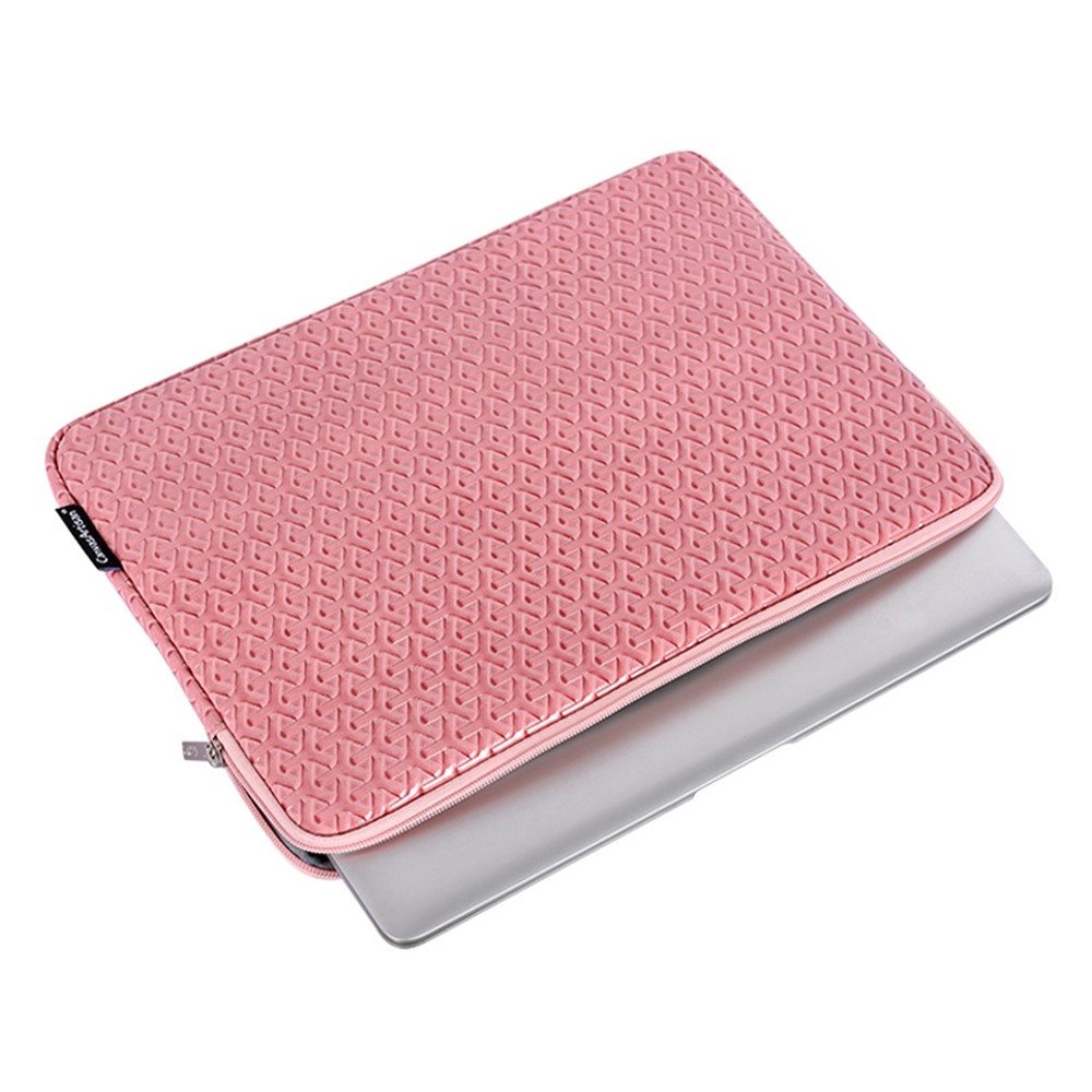 CANVASARTISAN L30-01 11-inch Laptop Tablet Protective Sleeve PU Leather Rhombus Design Notebook Storage Bag-4