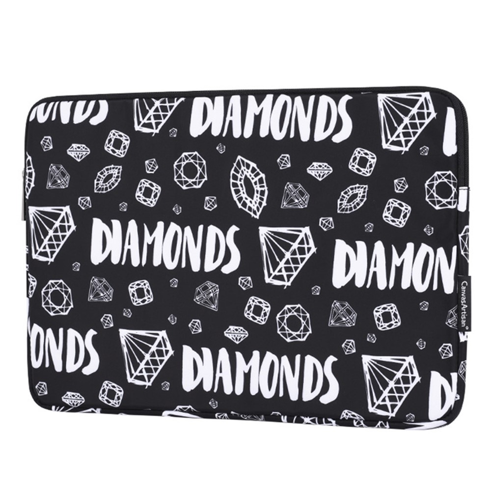 CANVASARTISAN H15-T0121 Diamond Pattern Laptop Bag Zipper Notebook Protective Sleeve Storage Pouch with Small Bag for 11-inch Laptop-2