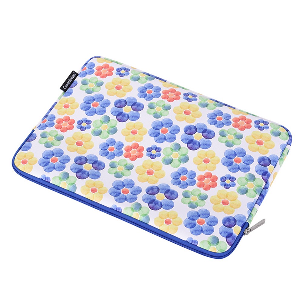 CANVASARTISAN G51-01 Flower Pattern PU Leather Laptop Sleeve Ultra-thin Notebook Carrying Case for 13-inch Laptop-5