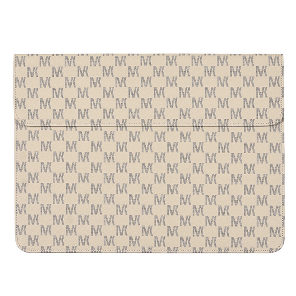 CANVASARTISAN E60-01 15-inch Laptop Shockproof Sleeve Bag PU Leather Carrying Case with Letter M Pattern-1