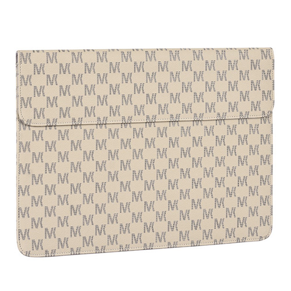 CANVASARTISAN E60-01 15-inch Laptop Shockproof Sleeve Bag PU Leather Carrying Case with Letter M Pattern-2