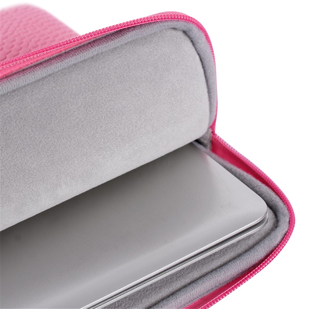 CANVASARTISAN L32-03 Crocodile Texture PU Leather Laptop Sleeve Bag Notebook Carrying Case - Pink/for 15-inch Laptop-9