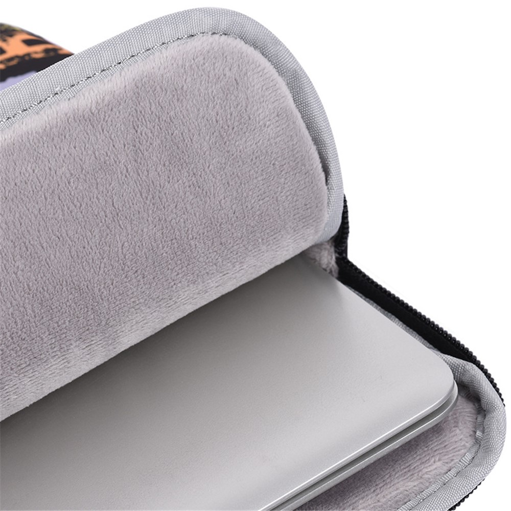 CANVASARTISAN H18-T0121 Laptop Sleeve Letters Printing Ultra Slim Notebook Case with Small Bag - Black/for 11-inch Laptop-3