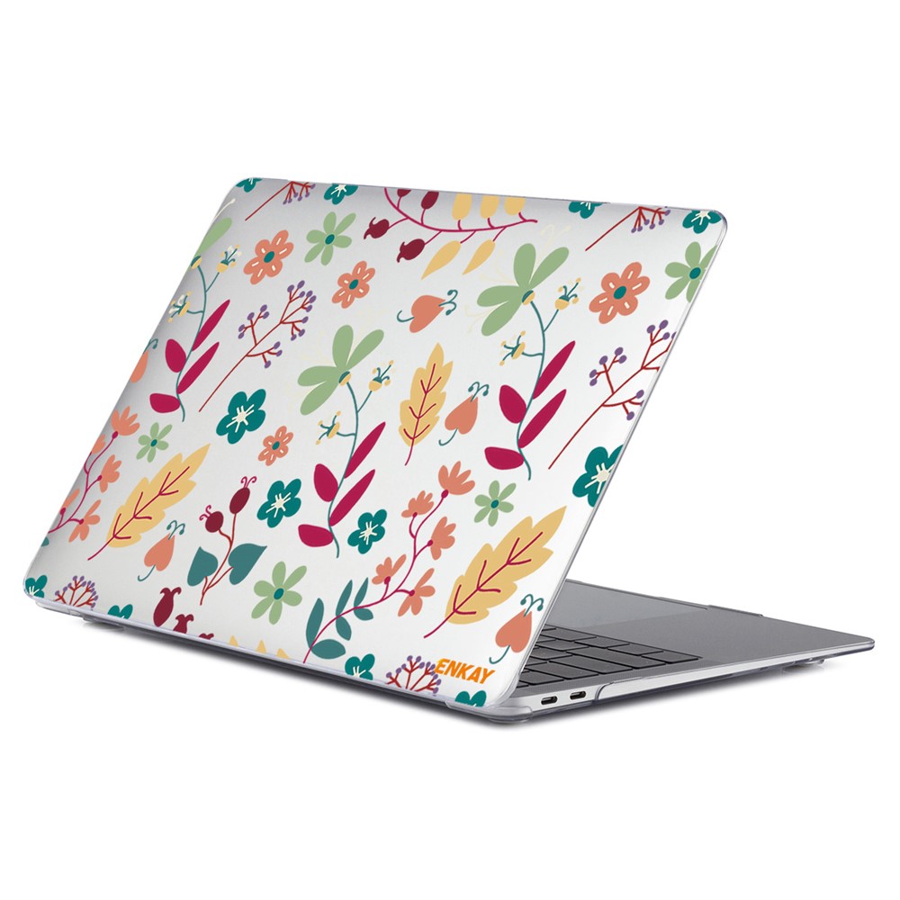 ENKAY HAT PRINCE for MacBook Pro 16 inch (2019) A2141 Anti-Scratch Flowers Series Patterned Crystal Sheer Hard PC Laptop Case - Spring
