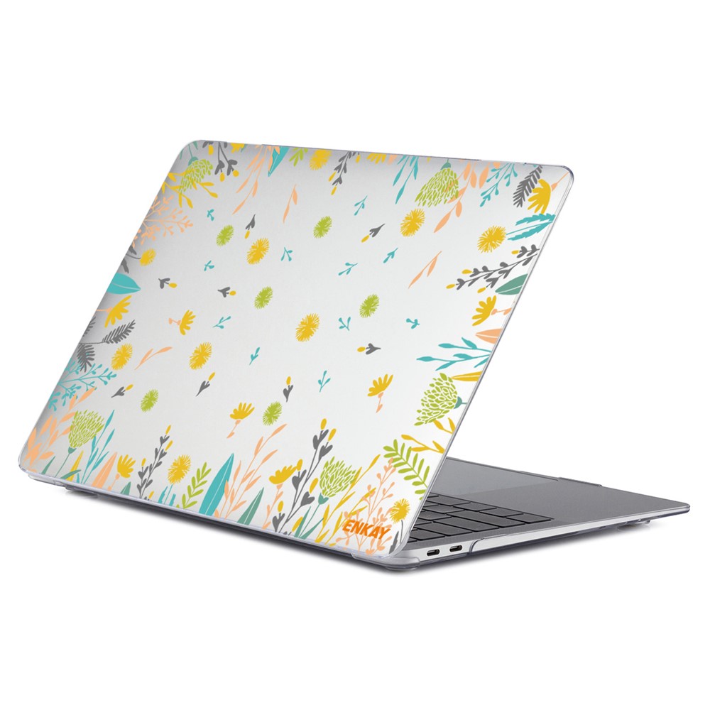 ENKAY HAT PRINCE for MacBook Pro 16 inch (2019) A2141 Anti-Scratch Flowers Series Patterned Crystal Sheer Hard PC Laptop Case - Dandelion