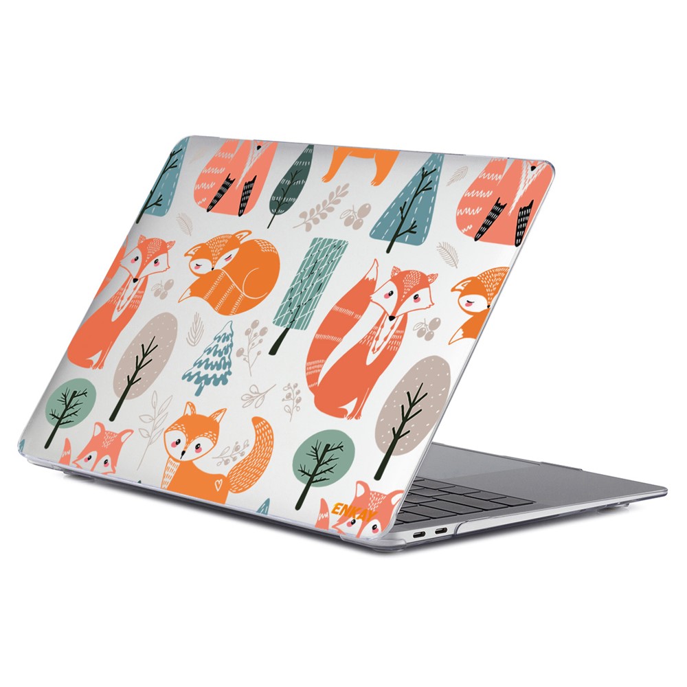 ENKAY HAT PRINCE for MacBook Pro 16 inch (2019) A2141 Cute Animals Series Patterned Anti-Scratch Hard PC Sheer Laptop Protective Case - Foxes