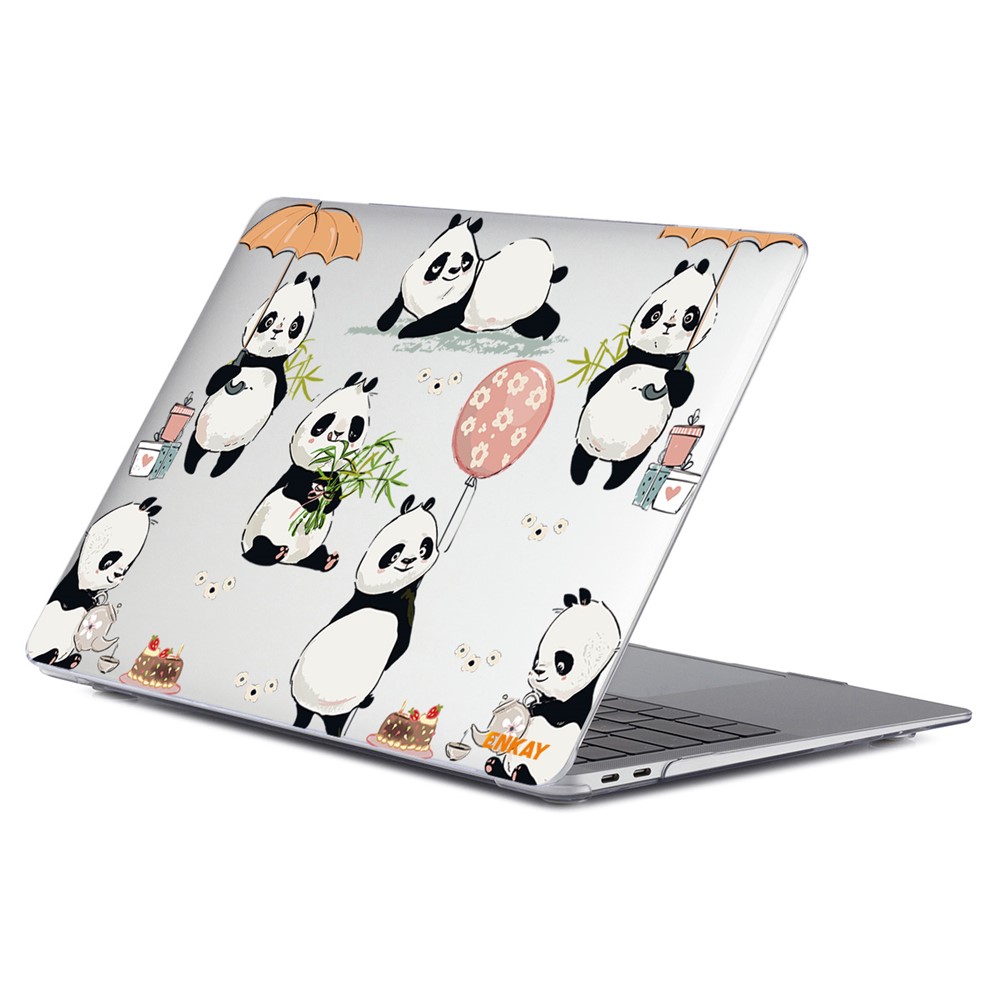 ENKAY HAT PRINCE for MacBook Pro 16 inch (2019) A2141 Cute Animals Series Patterned Anti-Scratch Hard PC Sheer Laptop Protective Case - Pandas