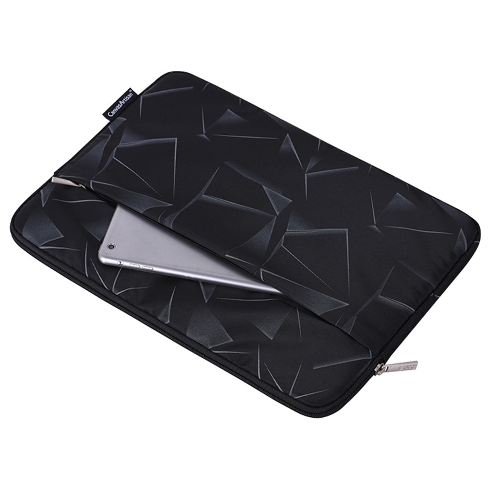 CANVASARTISAN H6-11 Portable Sleeve Bag with Outer Pouch for 15-inch Laptops Triangle Geometric Pattern Printed Carry Case Notebooks Bag-5