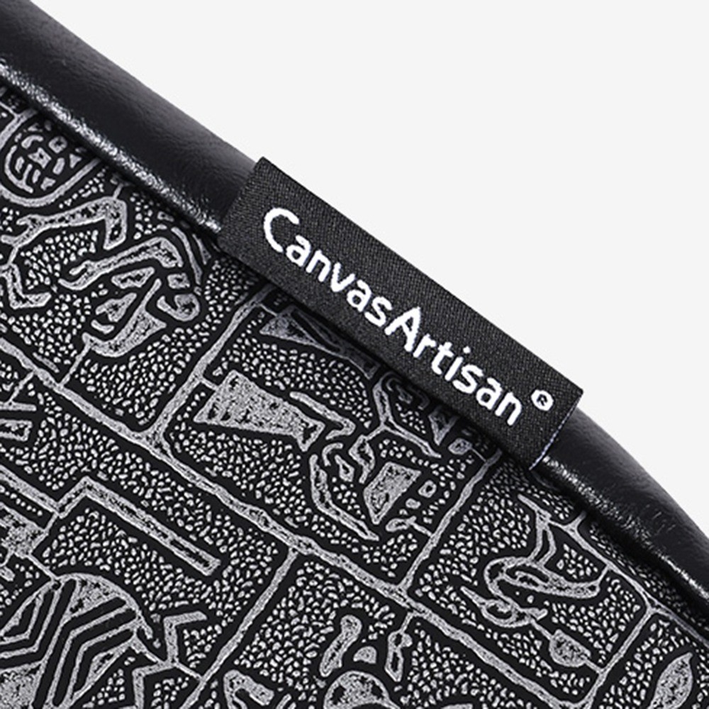 CANVASARTISAN L27-C22 15'' Notebook Computer Bag Egypt Style Pattern Printing Laptop Storage Case Shoulder Bag with Front Pocket - Black-9