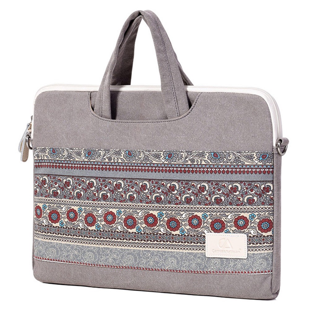 CANVASARTISAN T38-5 National Style Pattern 14-inch Laptop Computer Shoulder Messenger Bag Briefcase Travel Carrying Case with Shoulder Strap-2