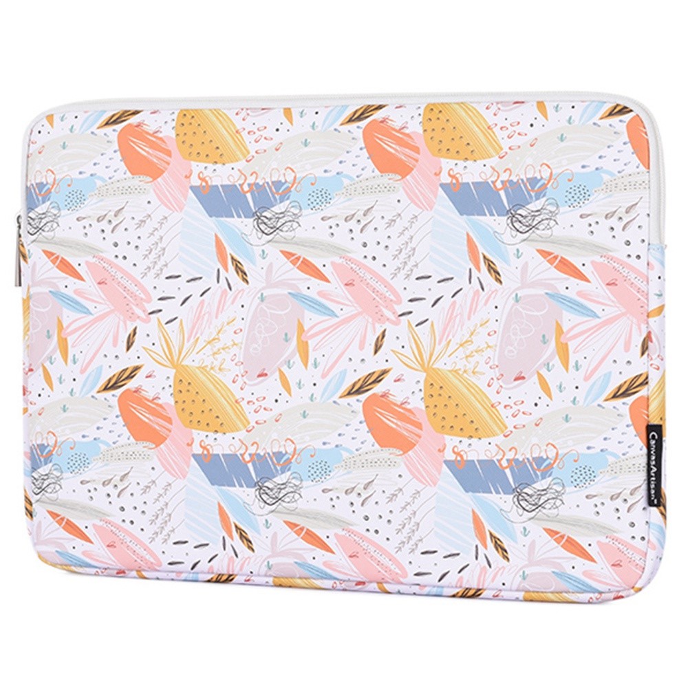 CANVASARTISAN G53-T0121 for 15-inch Notebook Stylish Patterned Laptop Zippered Protective Bag Waterproof PU Case Pouch Storage Organizer + Small Bag Set-2