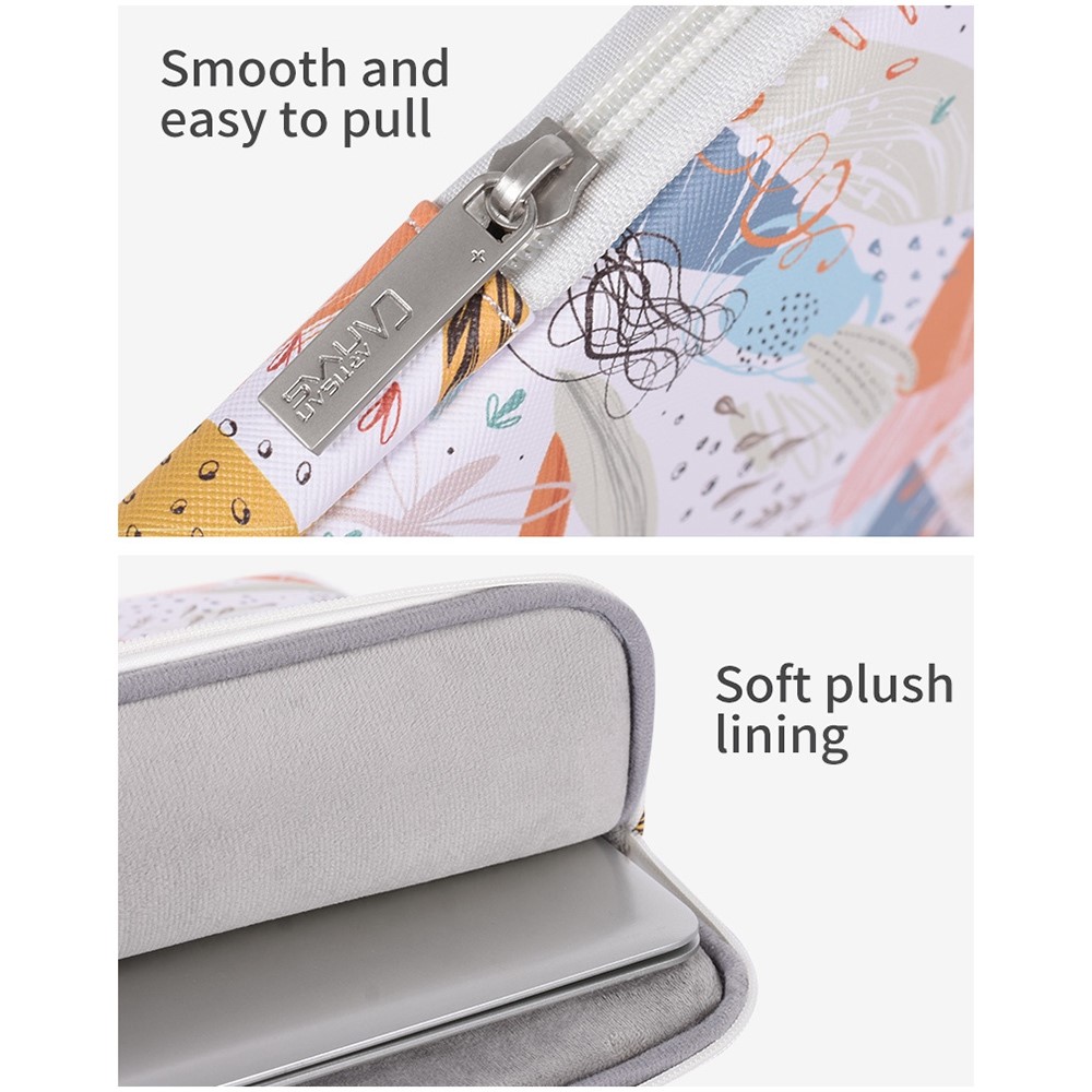 CANVASARTISAN G53-T0121 for 15-inch Notebook Stylish Patterned Laptop Zippered Protective Bag Waterproof PU Case Pouch Storage Organizer + Small Bag Set-9