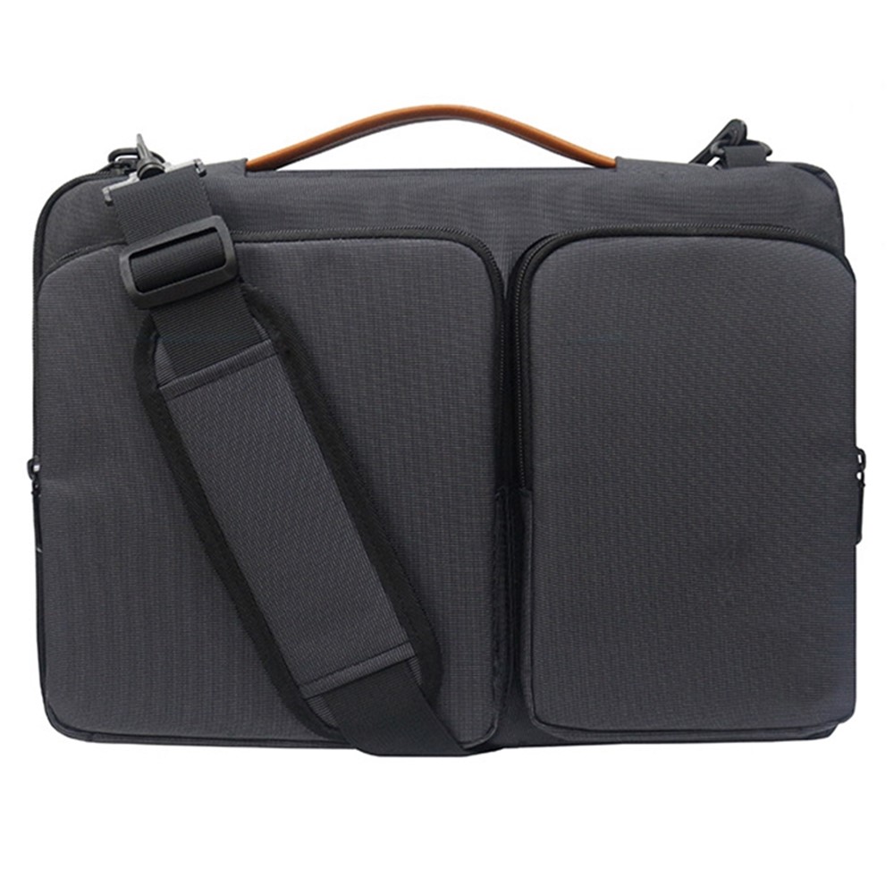 MA016 15-15.6 inch Large Notebook Computer Sleeve Simple Casual Design Comfortable Handle Strap Laptop Bag with Shoulder Strap - Black-1