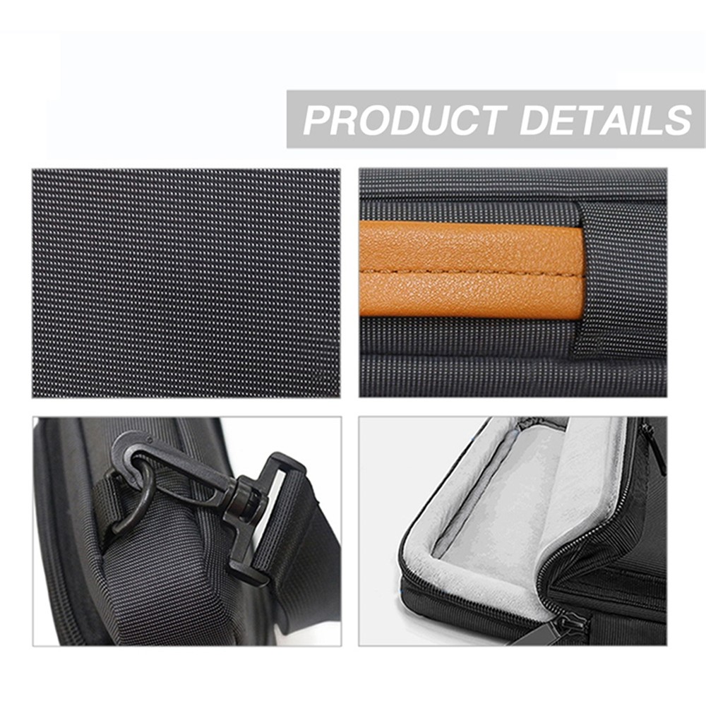 MA016 15-15.6 inch Large Notebook Computer Sleeve Simple Casual Design Comfortable Handle Strap Laptop Bag with Shoulder Strap - Black-6