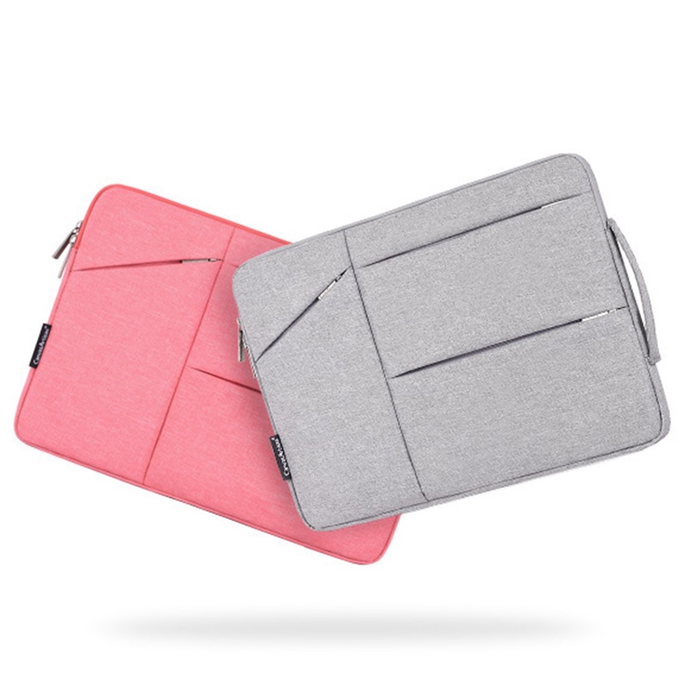CANVASARTISAN L25-58 Notebook Handbag 13-inch Laptop Protective Sleeve Carrying Bag with Pockets - Light Grey-7
