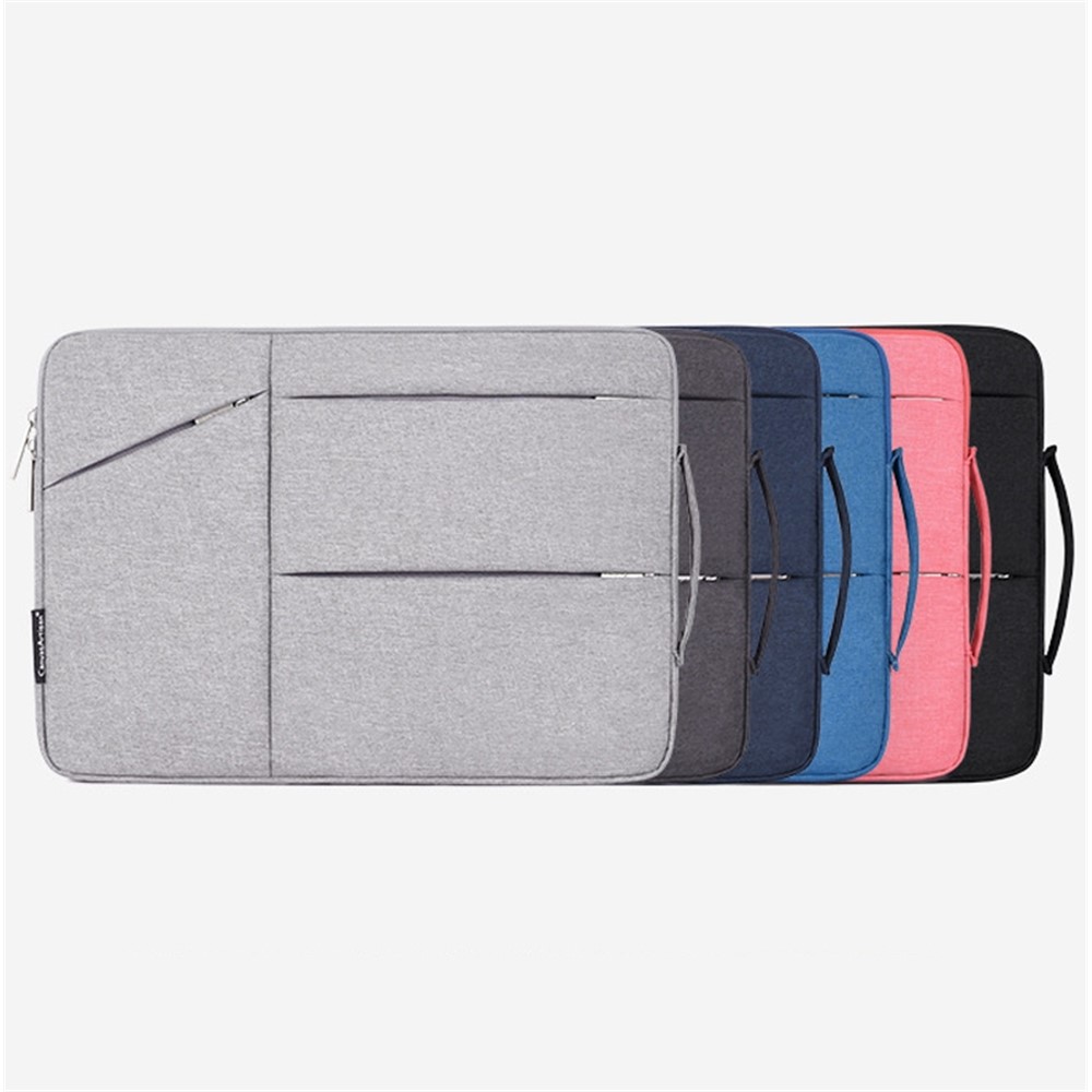 CANVASARTISAN L25-58 Notebook Handbag 13-inch Laptop Protective Sleeve Carrying Bag with Pockets - Light Grey-8