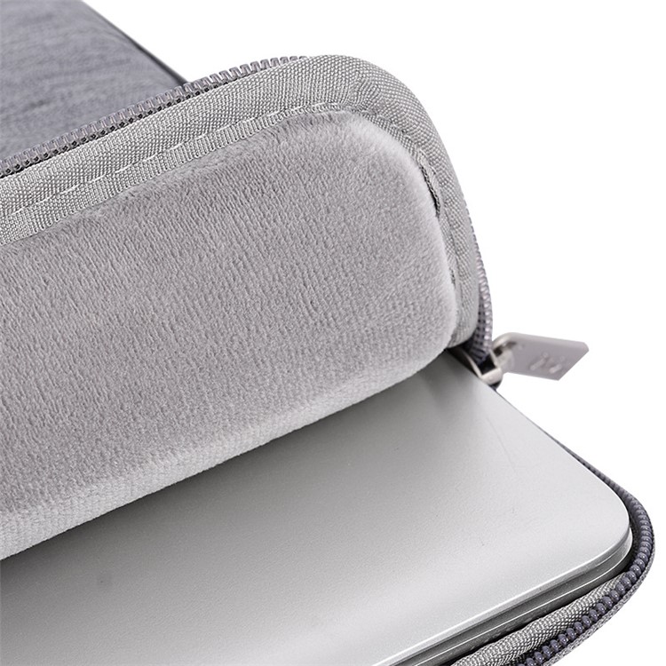 CANVASARTISAN L28-21 Business Style 12-inch Notebook Carrying Bag Waterproof Laptop Protective Sleeve - Light Grey-6