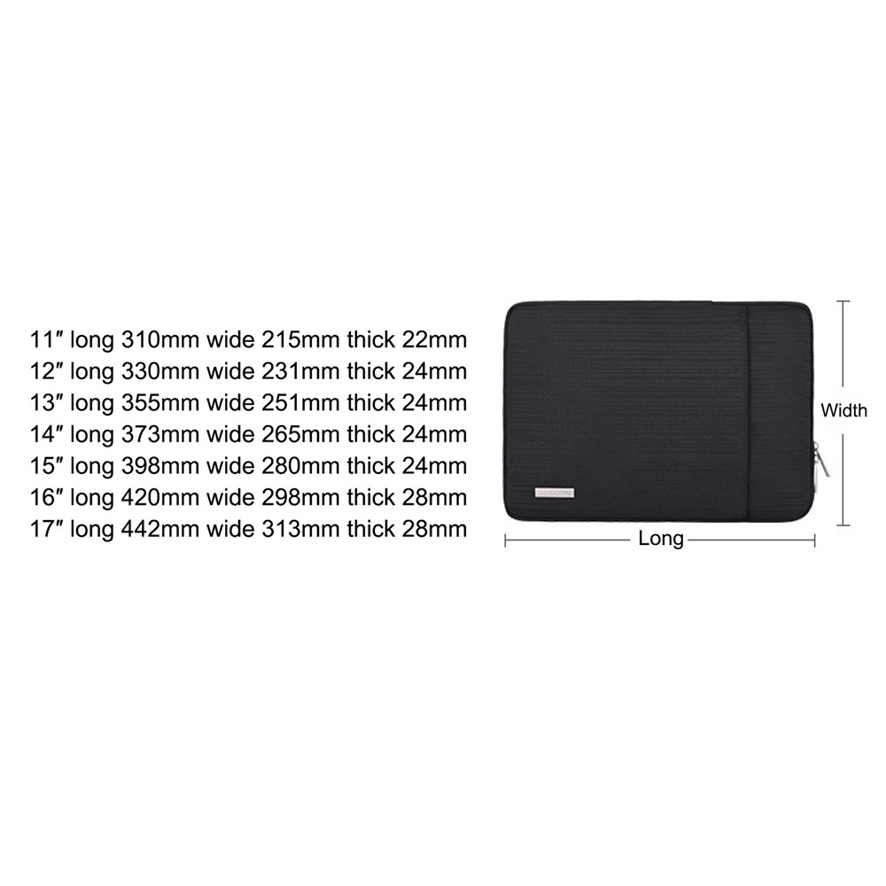 CANVASARTISAN L28-19 11-inch Laptop Anti-scratch Carrying Bag Business Style Notebook Waterproof Protective Sleeve (Vertical Type) - Light Grey-6