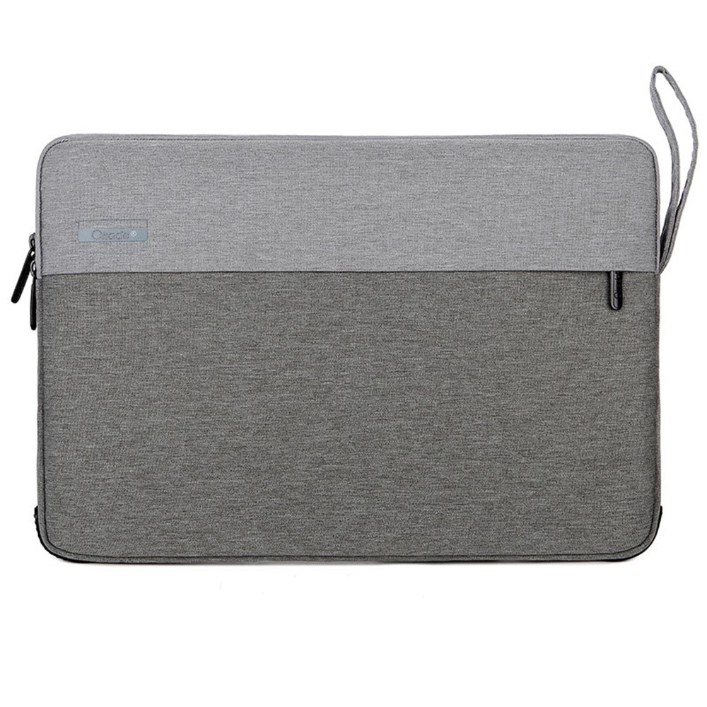 OKADE T53 13.3'' Laptop Sleeve Anti-scratch Oxford Cloth Handbag Shockproof Carrying Bag Bi-color Style Notebook Case - Light Grey-1