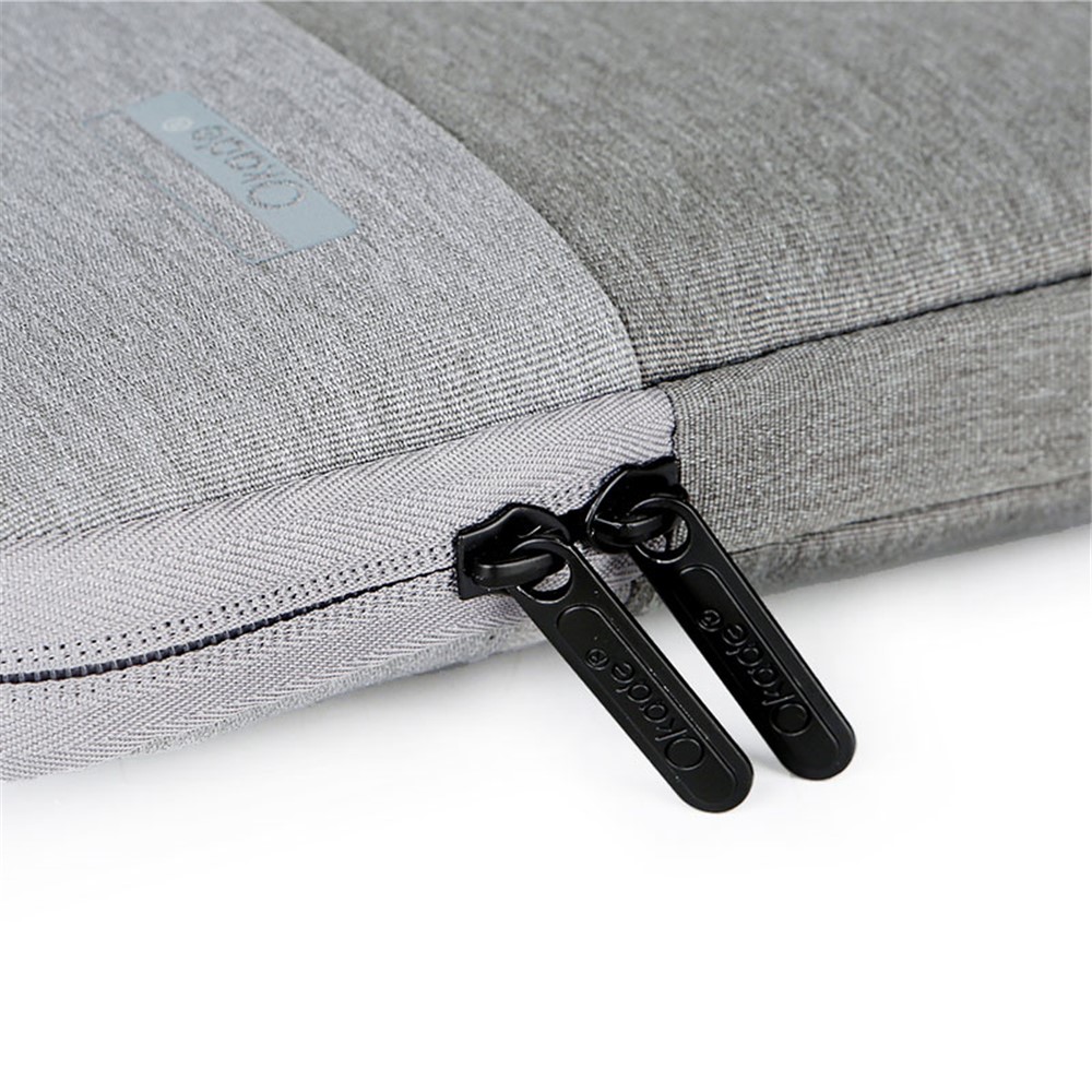 OKADE T53 13.3'' Laptop Sleeve Anti-scratch Oxford Cloth Handbag Shockproof Carrying Bag Bi-color Style Notebook Case - Light Grey-9