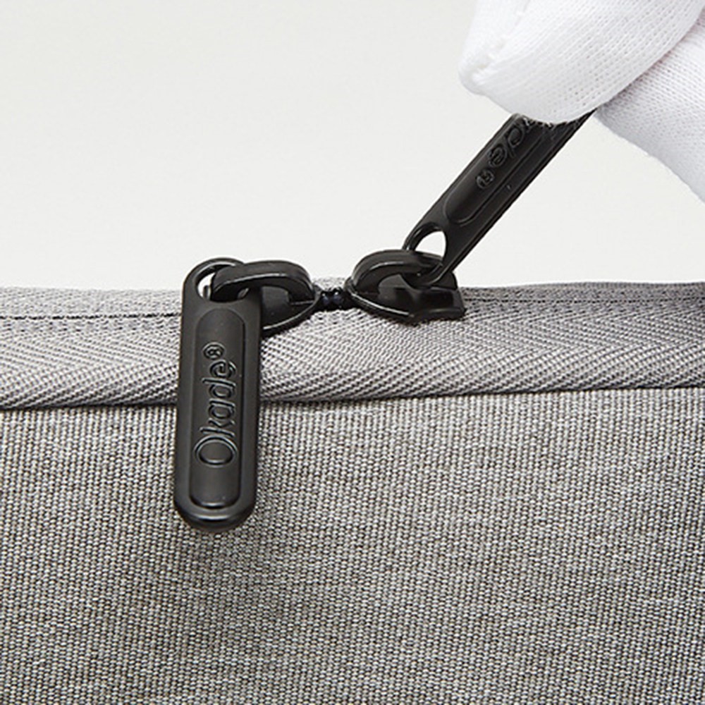 OKADE T54 Color Splicing 13.3inch Laptop Four Corners Anti-collision Design Notebook Handbag (with Shoulder Strap) - Grey-9