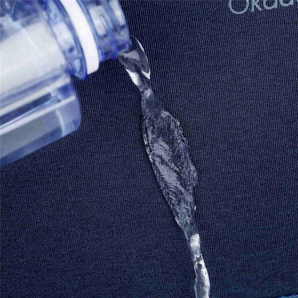 OKADE T62 Waterproof 13.3-14inch Laptop Handbag Shockproof Air Cushion Lining Protective Bag Notebook Storage Pouch (with Shoulder Strap) - Dark Blue-15