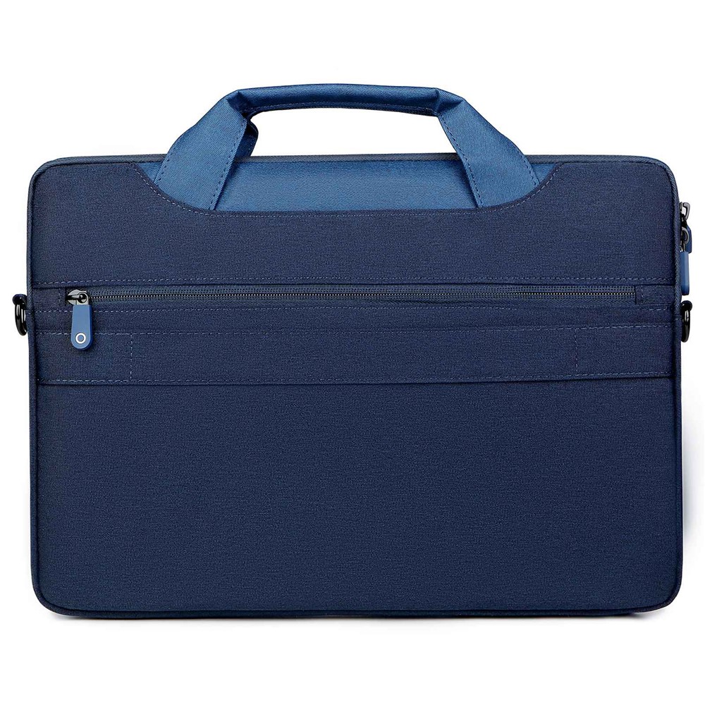 OKADE T62 Waterproof 13.3-14inch Laptop Handbag Shockproof Air Cushion Lining Protective Bag Notebook Storage Pouch (with Shoulder Strap) - Dark Blue-7