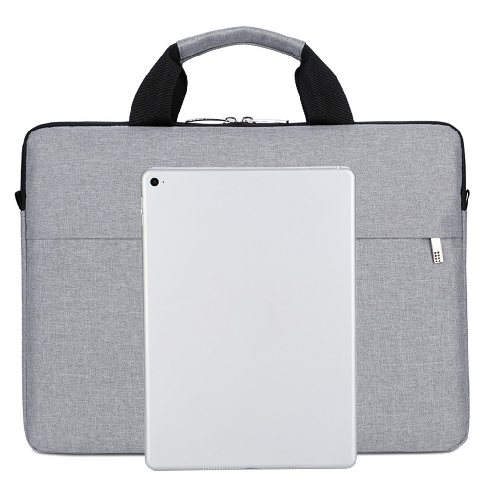 OKADE B022 13.3inch Laptop Bag with Front Pocket Notebook Anti-collision Lining Handbag (with Shoulder Strap) - Grey-13