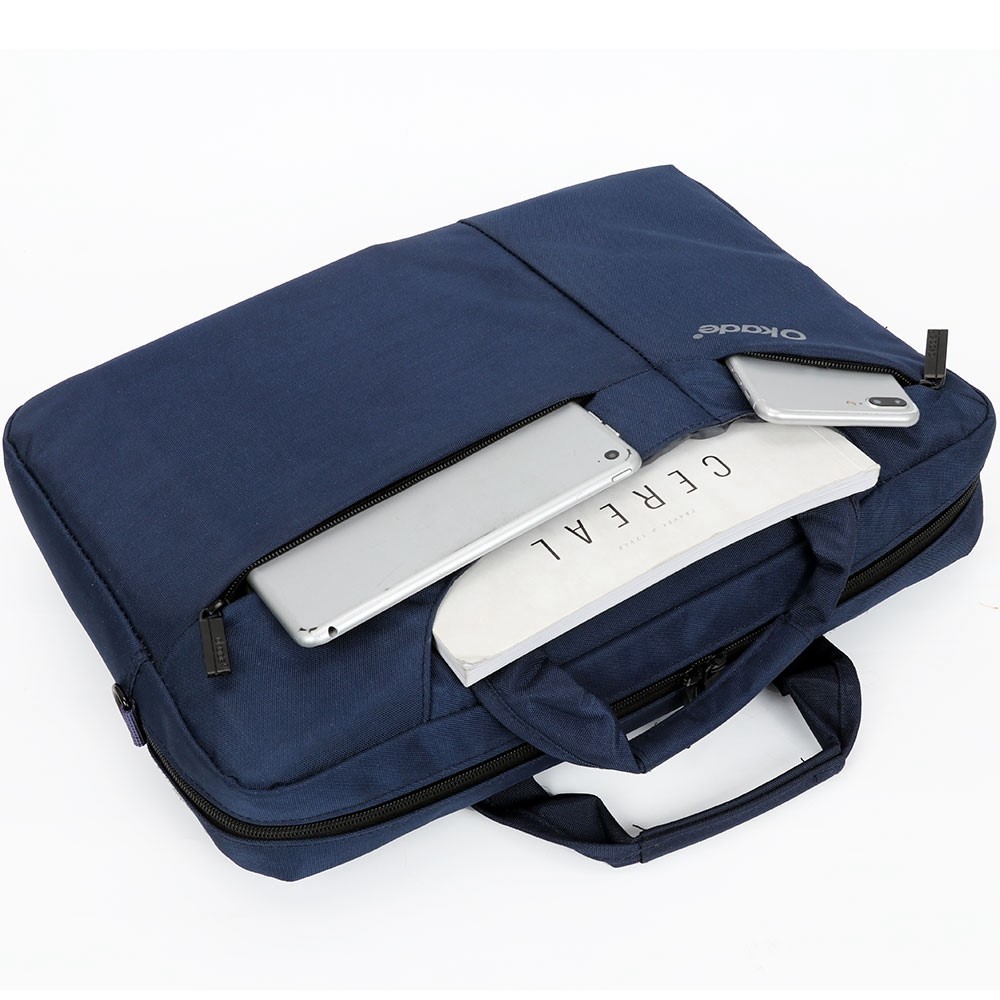 OKADE T50 15.6inch Laptop Shoulder Bag Travel Notebook Briefcase Handbag (with Shoulder Strap) - Dark Blue-4