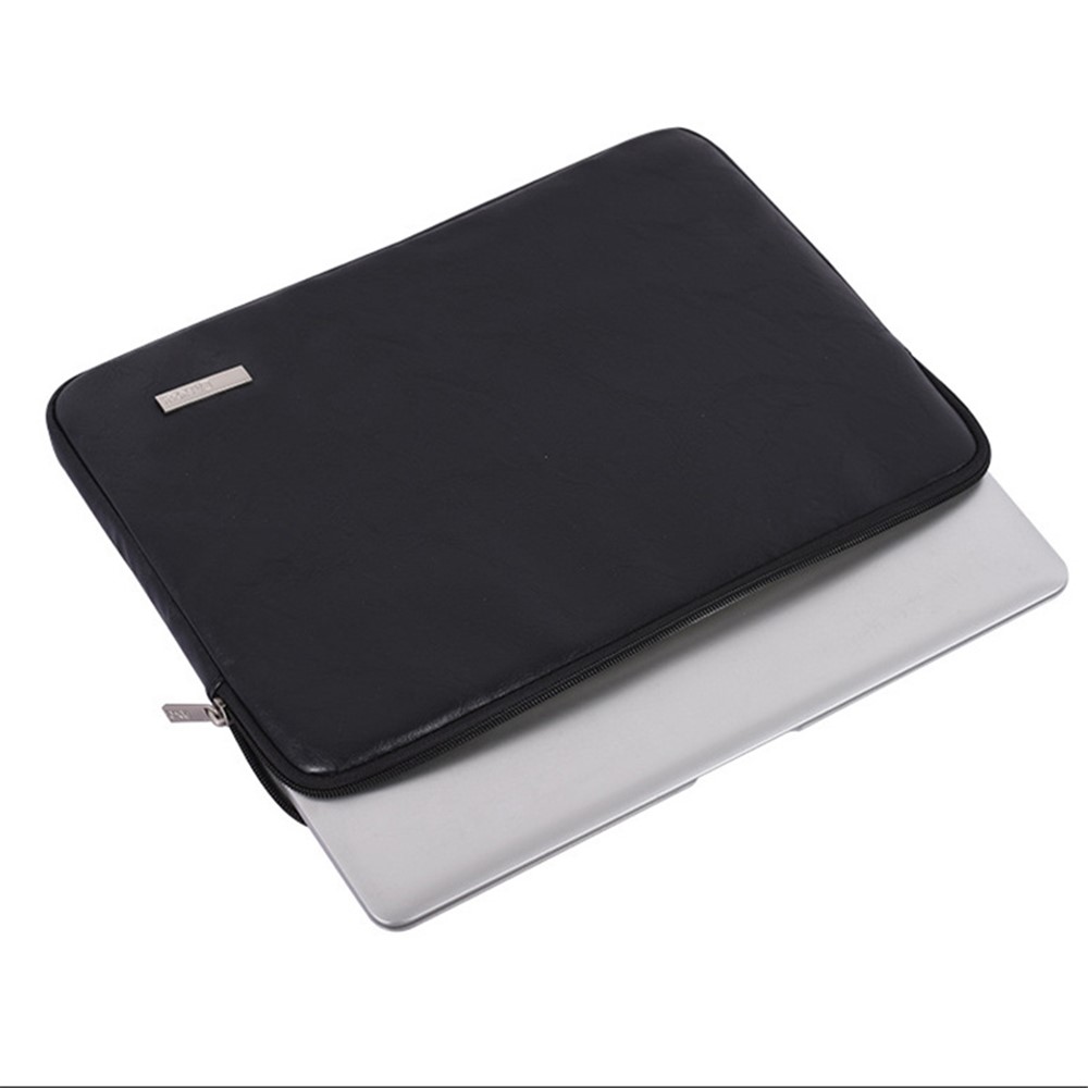 CANVASARTISAN L38-T0311 PU Leather Sleeve Bag for 11 inch Laptops Anti-Scratch Carry Case Notebook Portable Slim Case with Small Bag - Khaki-4