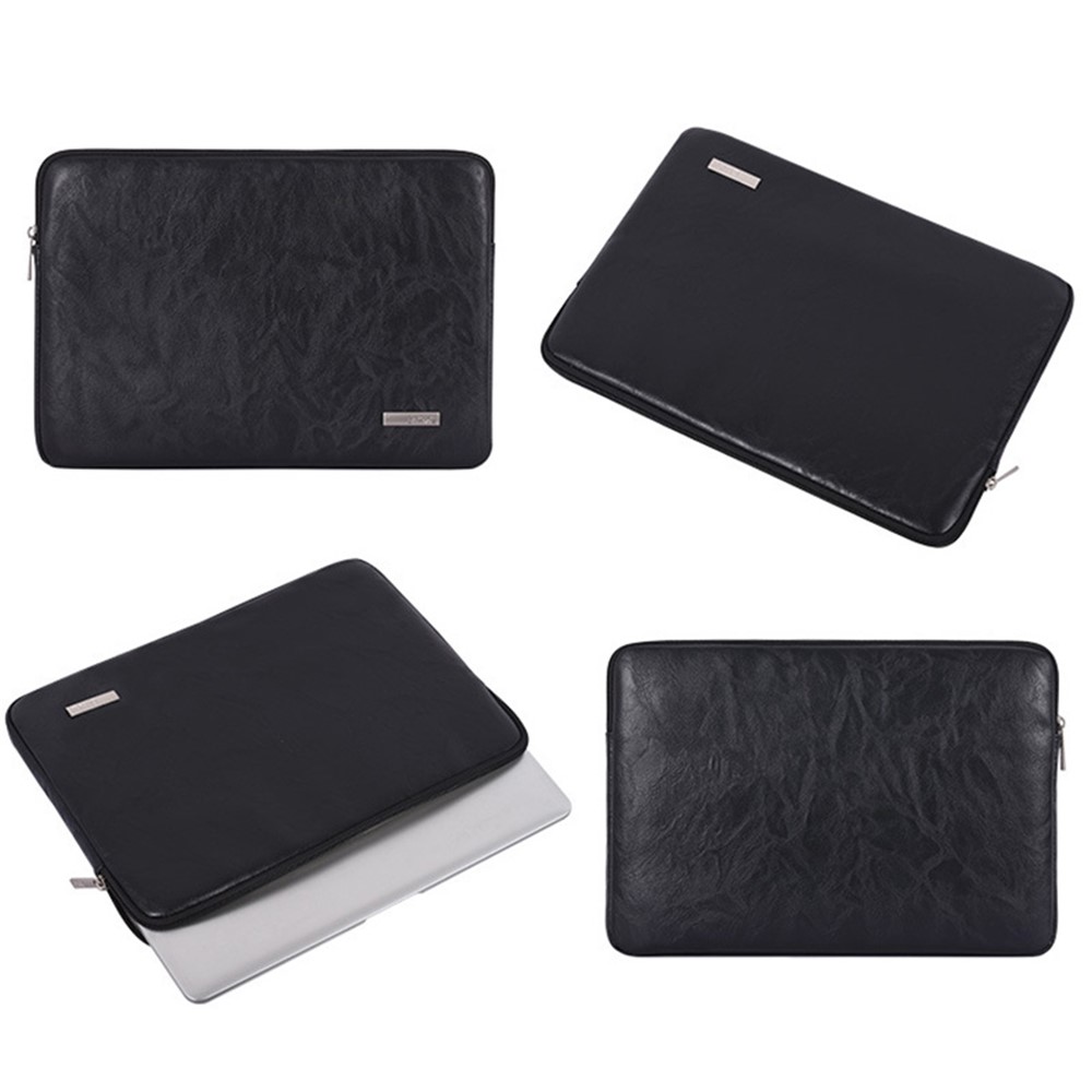 CANVASARTISAN L38-T0311 PU Leather Sleeve Bag for 11 inch Laptops Anti-Scratch Carry Case Notebook Portable Slim Case with Small Bag - Khaki-7